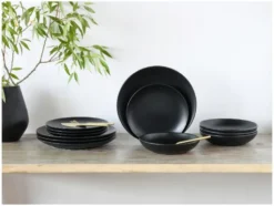 Tellerset »Magic Black«, 12-teilig