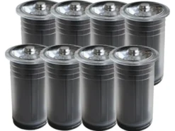Terrassensolar Einsteckleuchte, 8er-Set