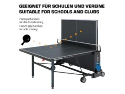Tischtennisplatte ProTec Outdoor, wetterfester Kompakttisch, klappbar