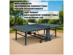 Tischtennisplatte ProTec Outdoor, wetterfester Kompakttisch, klappbar