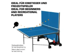 Tischtennisplatte Space Tec Outdoor, wetterfeste 4 mm Melaminharzplatte, klappbar