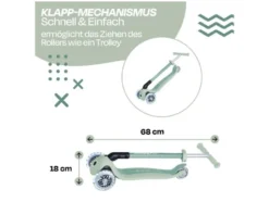 Tretroller Primo Foldable Lights Eco, klappbar