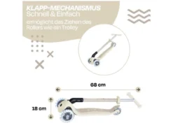 Tretroller Primo Foldable Lights Eco, klappbar