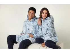 Unisex Oversize-Plüschhoodie, mit Teddyfleece