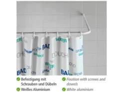 Universal Winkelstange, für Vorhänge