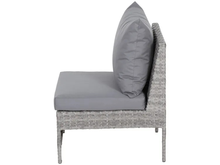 Vigo Lounge Set, aus Geflecht Mix, 4-teilig, grau