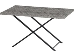 Vigo Lounge Set, aus Geflecht Mix, 4-teilig, grau
