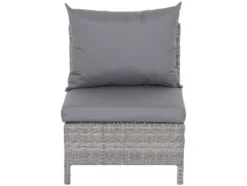 Vigo Lounge Set, aus Geflecht Mix, 4-teilig, grau
