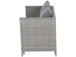 Vigo Lounge Set, aus Geflecht Mix, 4-teilig, grau