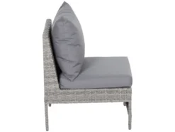 Vigo Lounge Set, aus Geflecht Mix, 4-teilig, grau