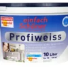 Wandfarbe Profiweiss, 5 l, 10 l