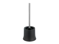 WC-Garnitur Basic Schwarz 2er Set, inklusive WC-Bürste