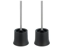 WC-Garnitur Basic Schwarz 2er Set, inklusive WC-Bürste