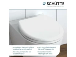 WC Sitz, mit Absenkautomatik und Schnellverschluss
