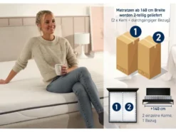 Wendematratze Smart HS 2 in 1 Duo Härtegrad H3 und H4