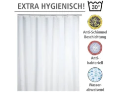 Wenko Duschvorhang, 180 x 200 cm, mit Anti-Schimmel-Effekt, wasserabweisend, waschbar