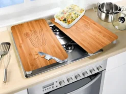 Wenko Herdabdeckplatte »Universal«, 2-teilig, für alle Herdarten, aus gehärtetem Glas