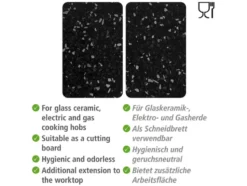 Wenko Herdabdeckplatte »Universal«, 2-teilig, für alle Herdarten, aus gehärtetem Glas