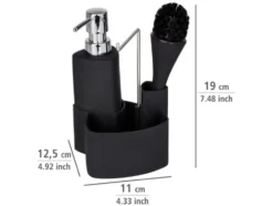 Wenko Spül-Set »Empire«, 250 ml Fassungsvermögen, mit Spülbürste, Auffangbecken