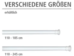 Wenko Teleskop-Duschstange, ausziehbar von 110 bis 245 cm, aus Aluminium