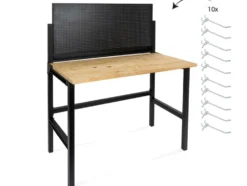 Werkbank, klappbar, B 121 x H 142 x T 65 cm