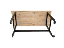 Werkbank mit Rollen, B 140 X T 60 X H 84cm, 200kg Belastung, FSC 100%, Fichte