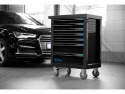 Werkstattwagen »GW7 Black Line«, mit 165-teiligem Werkzeugset