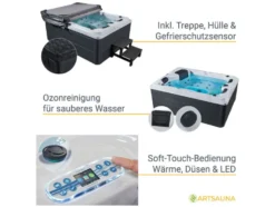 Whirlpool »Oasis«, mit 31 Massagedüsen, LED-Lichtspiel, 620 l
