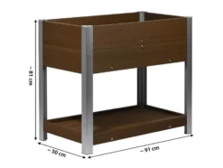 WPC Hochbeet »Square«, 91 x 50 x 81 cm, braun