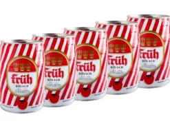 5 x 5-l-Bierfass Früh Kölsch mit Zapfhahn, Pfandfrei