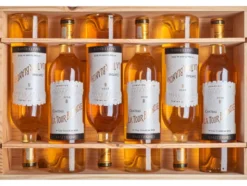 6 x 0,75-l-Flasche Château La Tour Blanche Sauternes AOC süß, Süßwein 2010 - Original-Holzkiste