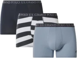 x U.S. Grand Polo Herren Boxer, 3 Stück