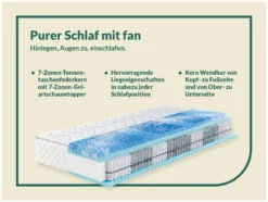 7-Zonen-Taschenfederkern-Matratze »Sweet Dream XXL«, mit Gelschaum-Topper